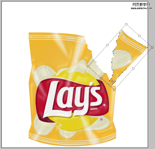 photoshop繪制撕開口的樂(lè)事美味薯片塑料包裝_網(wǎng)頁(yè)設(shè)計(jì)