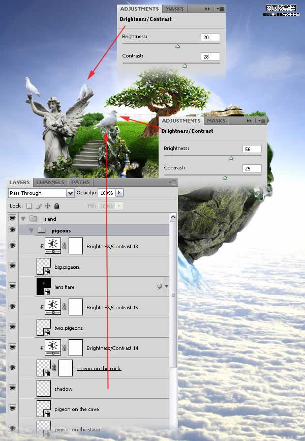 photoshop合成教程:夢幻的和平的圣地_網頁設計