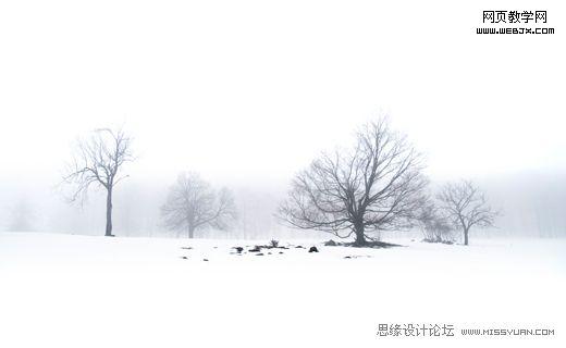photoshop夢幻合成教程:雪天使女孩_photoshop教程網頁設計