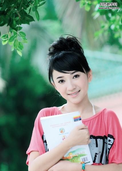 ps圖片合成教程:清新靚麗數碼寫真美女照片_webjx.com