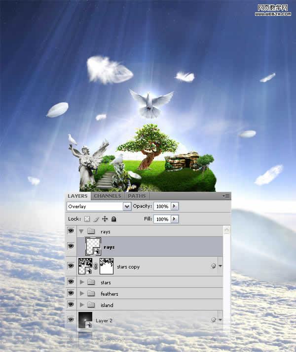 photoshop合成教程:夢幻的和平的圣地_網頁設計