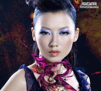 ps修飾照片教程:化妝照片中的眼影和唇彩處理_webjx.com