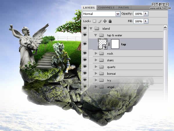 photoshop合成教程:夢幻的和平的圣地_網頁設計
