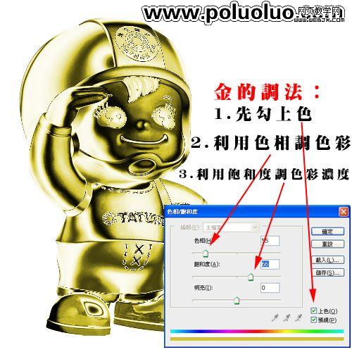 ps教程:調色制作金屬色調的卡通照片_網頁設計