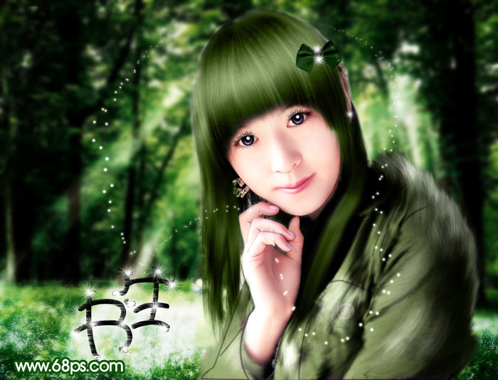 photoshop教程:美女照片的綠色藝術(shù)處理_webjx.com