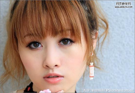 photoshop美化教程:調(diào)出粉嫩可人的mm照