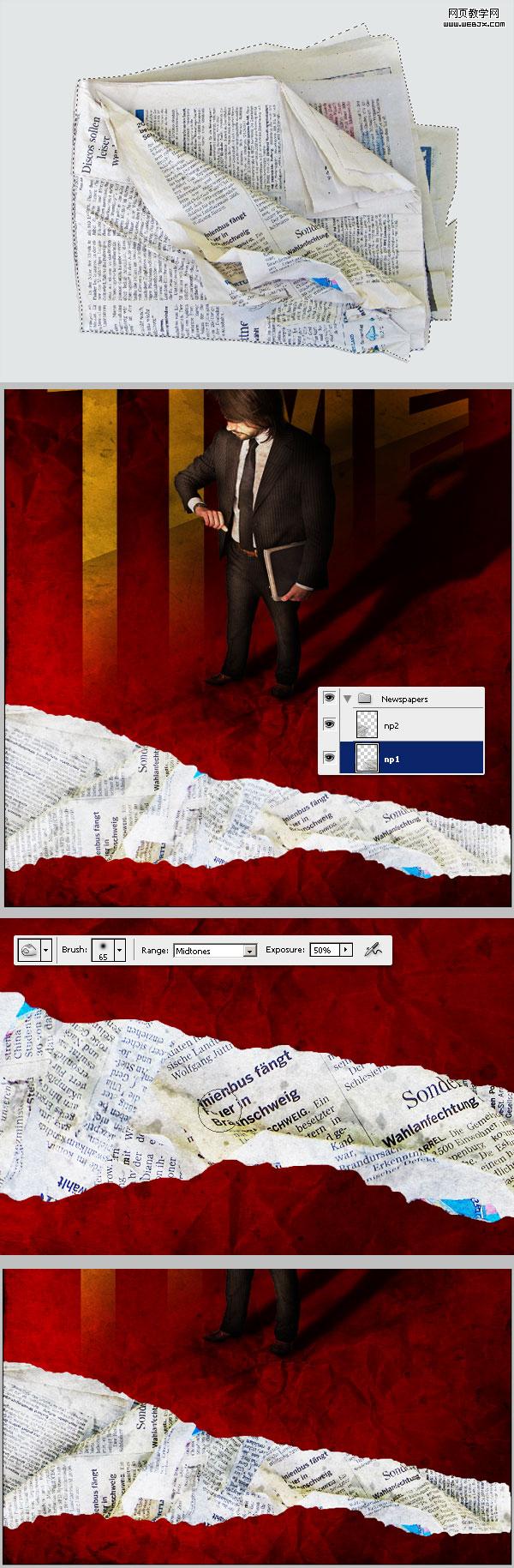 photoshop合成教程：建構主義職場海報_webjx.com