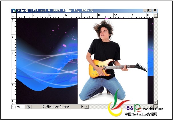 ps教程:繪制吉他音樂海報_webjx.com