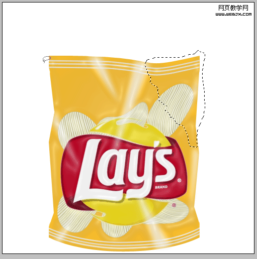 photoshop繪制撕開口的樂(lè)事美味薯片塑料包裝_網(wǎng)頁(yè)設(shè)計(jì)