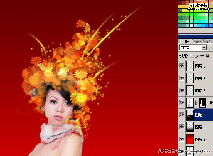 photoshop合成教程：合網頁設計成嫵媚的美女寫真