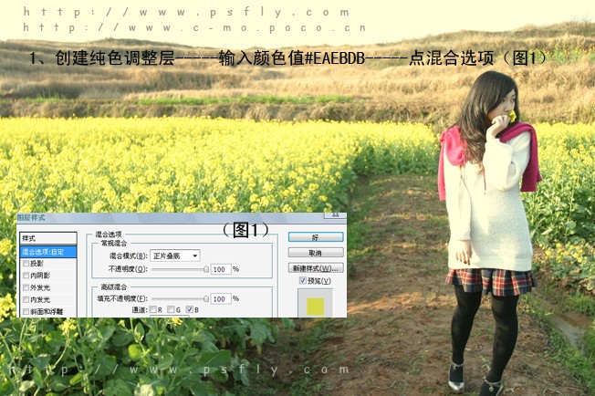 photoshop調(diào)色:暖色調(diào)野外鄉(xiāng)村風景