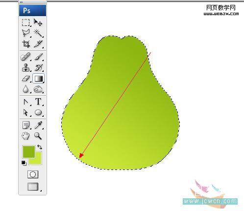 photoshop繪制矢量的清涼的澀青梨_網頁設計
