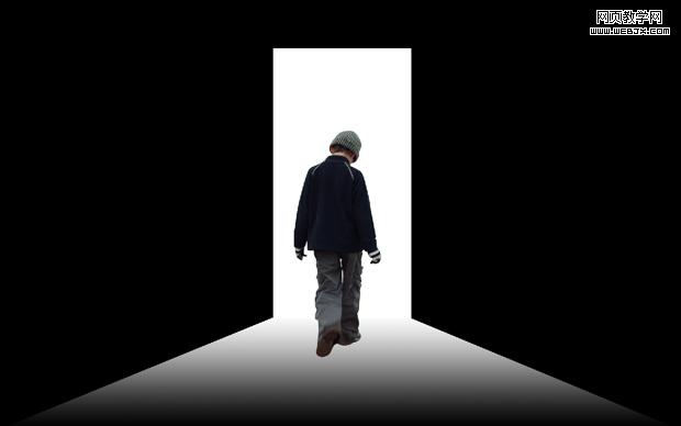 ps合成教程:走進(jìn)神秘發(fā)光之門的男孩-webjx.com