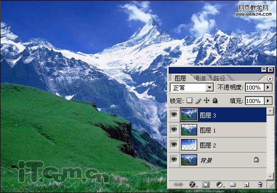 photoshop照片合成教程:夢(mèng)幻雪山-網(wǎng)頁(yè)設(shè)計(jì)