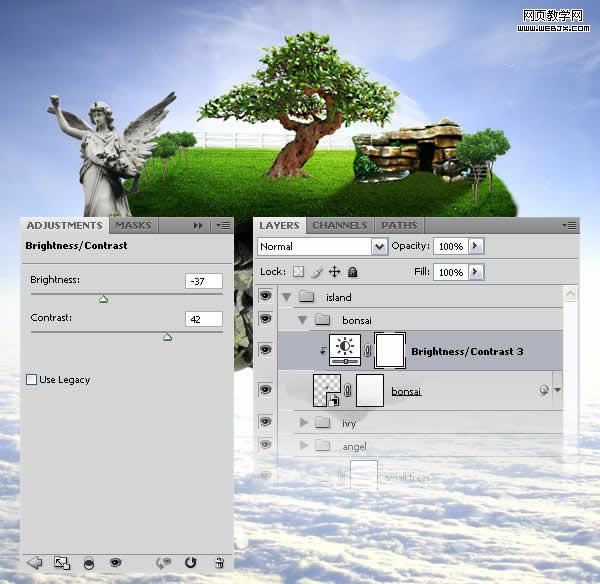 photoshop合成教程:夢幻的和平的圣地_網頁設計