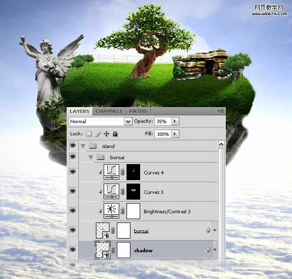 photoshop合成教程:夢幻的和平的圣地_網頁設計
