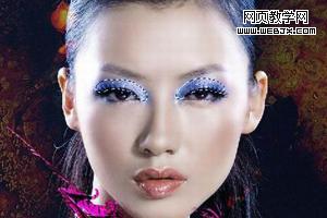 ps修飾照片教程:化妝照片中的眼影和唇彩處理_webjx.com