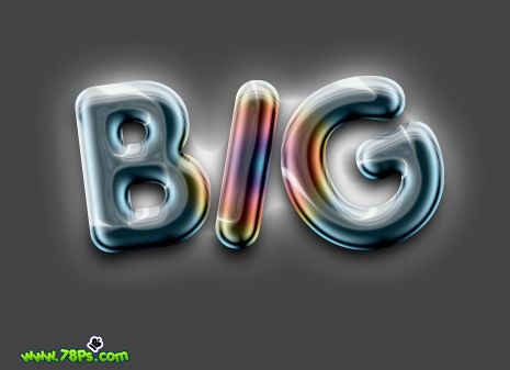 photoshop文字特效:彩色鍍鉻文字_webjx.com