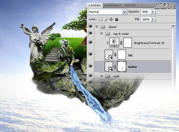 photoshop合成教程:夢幻的和平的圣地_網頁設計