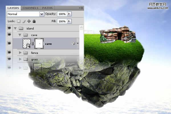 photoshop合成教程:夢幻的和平的圣地_網頁設計