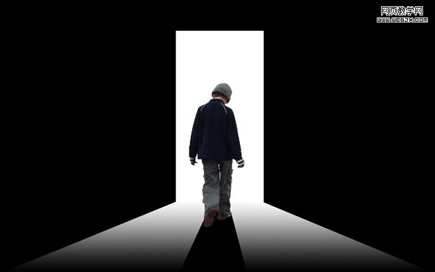 ps合成教程:走進(jìn)神秘發(fā)光之門的男孩-webjx.com
