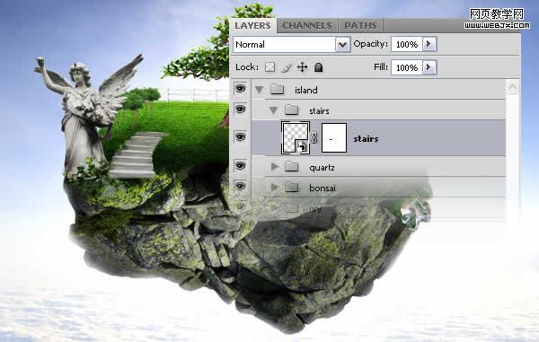 photoshop合成教程:夢幻的和平的圣地_網頁設計
