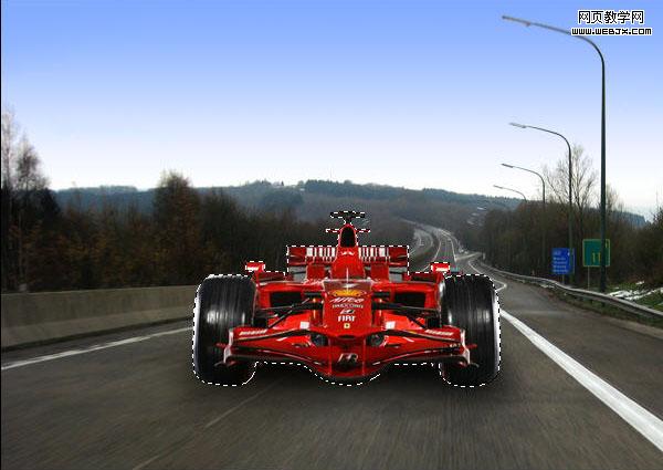 ps照片合成教程:著火的瘋狂f1賽車_網頁設計