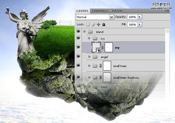 photoshop合成教程:夢幻的和平的圣地_網頁設計