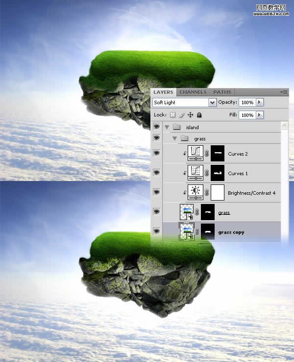 photoshop合成教程:夢幻的和平的圣地_網頁設計