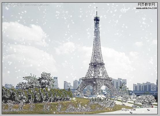 photoshop中制作雪景照片的2種方法_網頁設計