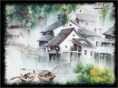 ps照片處理教程:頹廢邊緣水彩畫特效