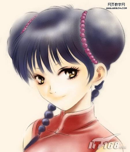 photoshop鼠繪教程：繪制水彩風(fēng)格卡通mm_網(wǎng)頁設(shè)計(jì)