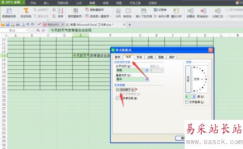 wps表格里文字自動換行的設置方法