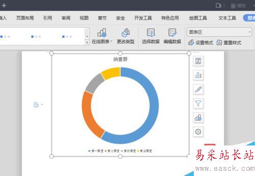 wps2019怎么插入圓環(huán)圖？wps2019文字中插入圓環(huán)圖教程