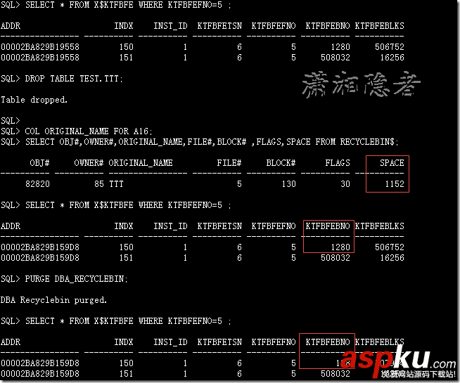 oracle,定位數據庫對象