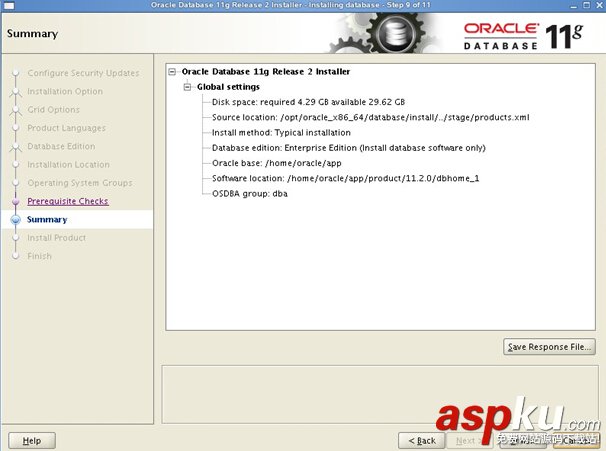 Linux系統（X64）安裝Oracle11g完整安裝圖文教程另附基本操作