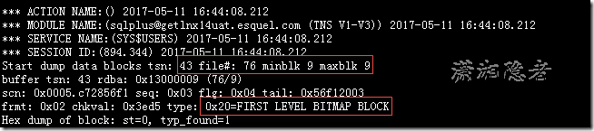 ORACLE,HEADER_BLOCK