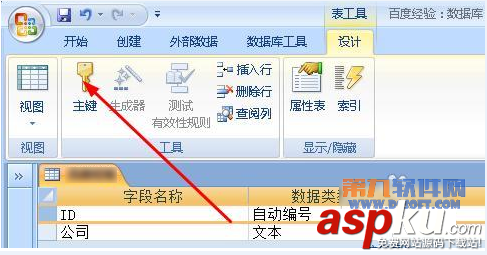 Access教程 如何在字段定義主鍵